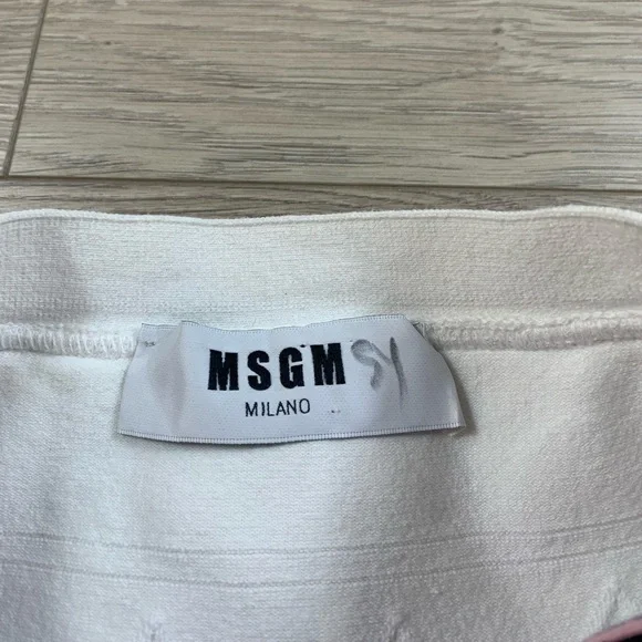 MSGM Stripe Strapless Ruffle Mini Dress - Picture 6 of 14